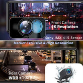 4K GPS WiFi Dual Lens Dash Cam