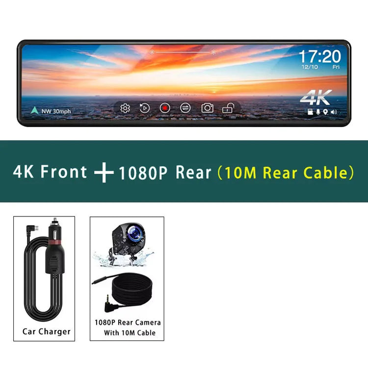 4K GPS WiFi Dual Lens Dash Cam