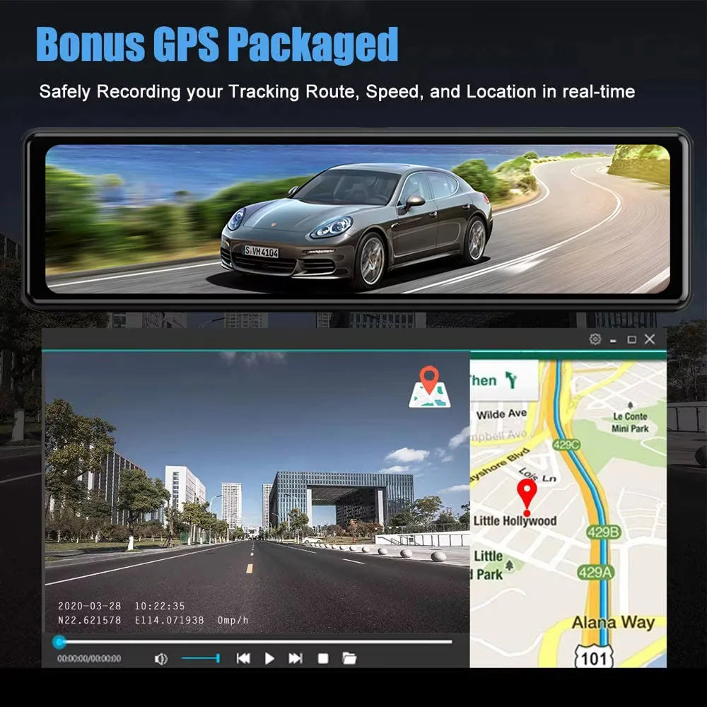 4K GPS WiFi Dual Lens Dash Cam