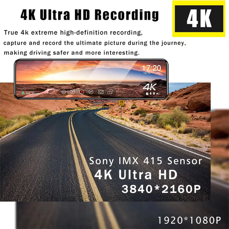 4K GPS WiFi Dual Lens Dash Cam