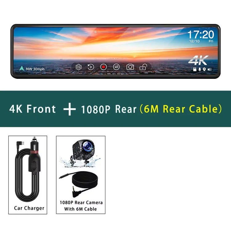 4K GPS WiFi Dual Lens Dash Cam